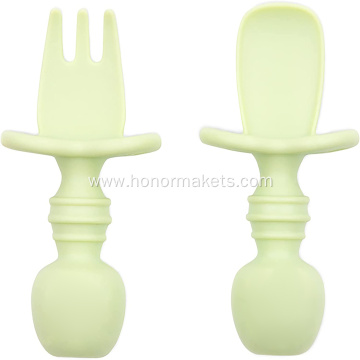 silicone Baby Mini Fork Spoon